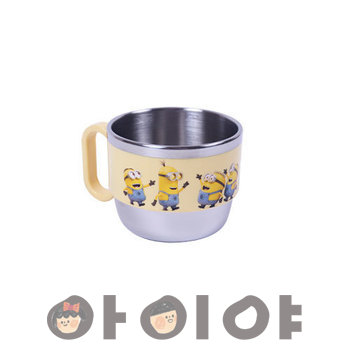 미니언즈 스텐 손잡이컵 