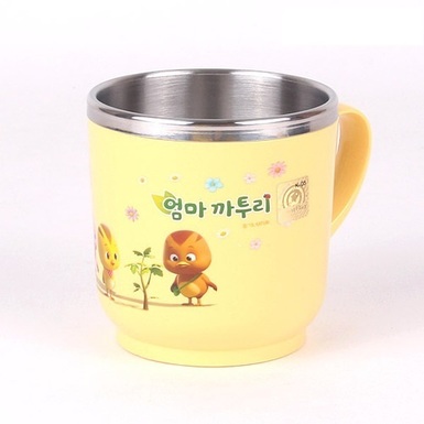 엄마까투리 스텐 논슬립컵 