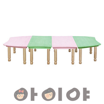 AI원목친환경기능성/유치10인용책상/U40001